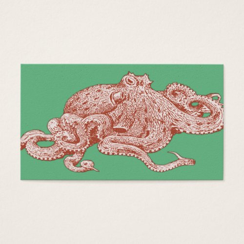 Vintage Pop Art Octopus Business Card