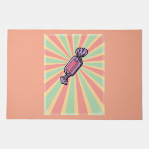 Vintage Pop Art Wrapped Candy Doormat