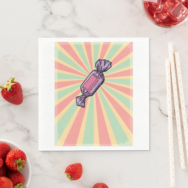 Vintage Pop Art Wrapped Candy Napkins (Creator Uploaded)