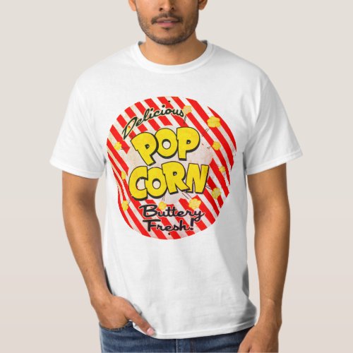 Vintage Popcorn Logo Ad T_Shirt