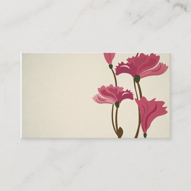 Vintage poppies Business Card (Front)