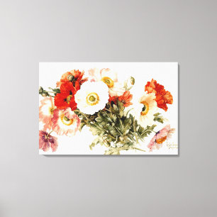 Vintage Poppies Canvas Print