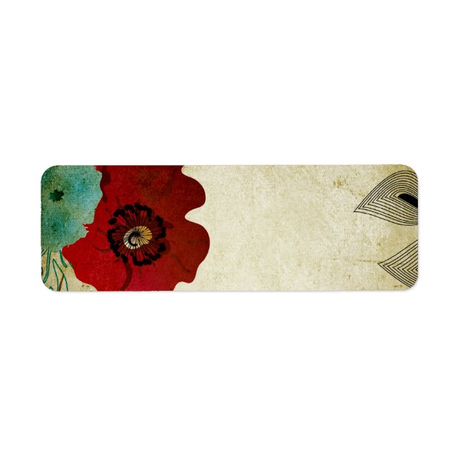 Vintage poppies Label (Front)