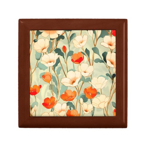 Vintage Poppy Blossom Gift Box