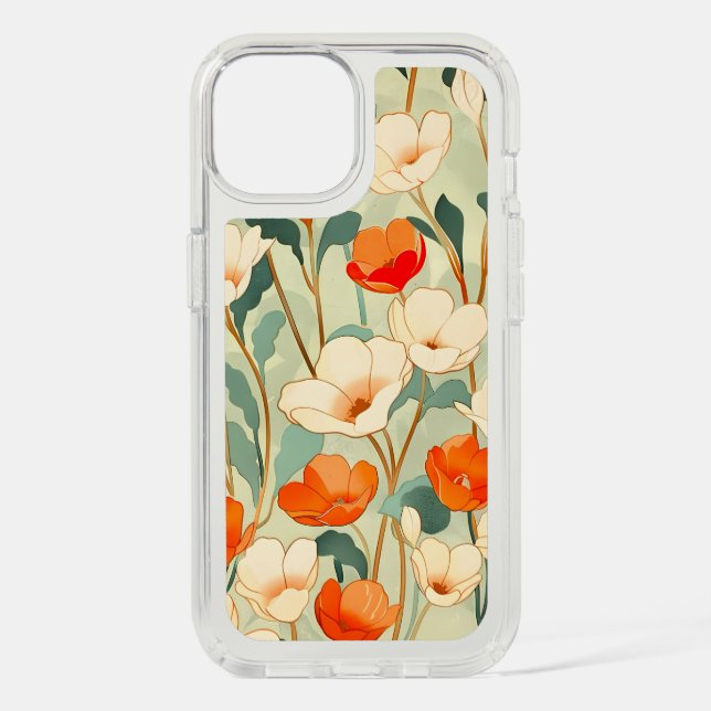 Vintage Poppy Blossom Speck iPhone Case (Front)