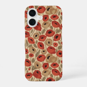 Vintage Poppy Bouquet iPhone 16 Case