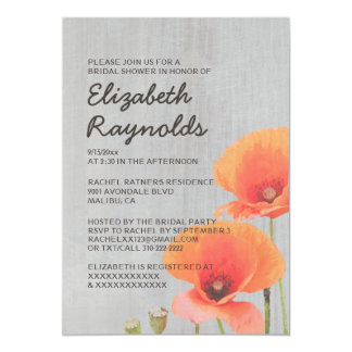 Poppy Wedding Invitations Announcements Zazzle Yellow Poppies Wedding Invitation
