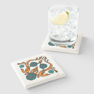 Vintage Poppy Stone Coaster