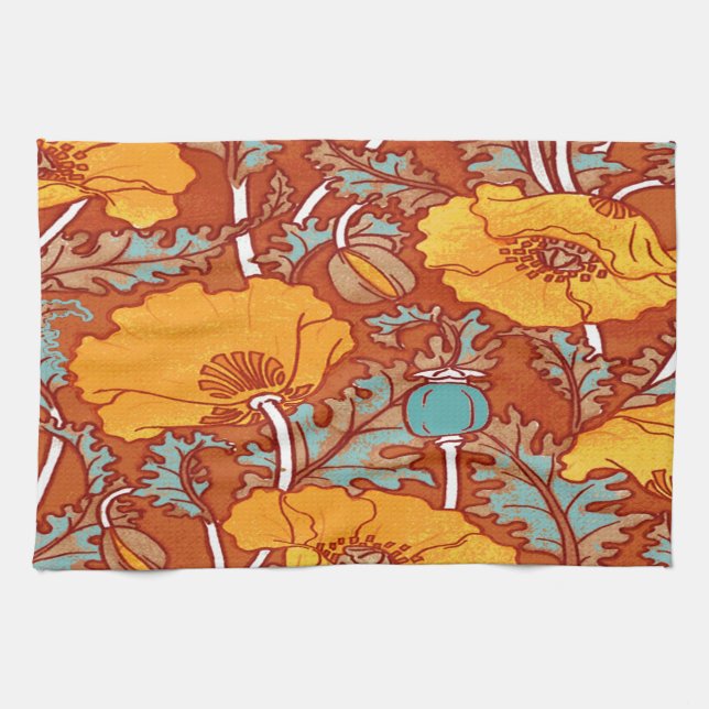 Vintage Poppy Towel (Horizontal)