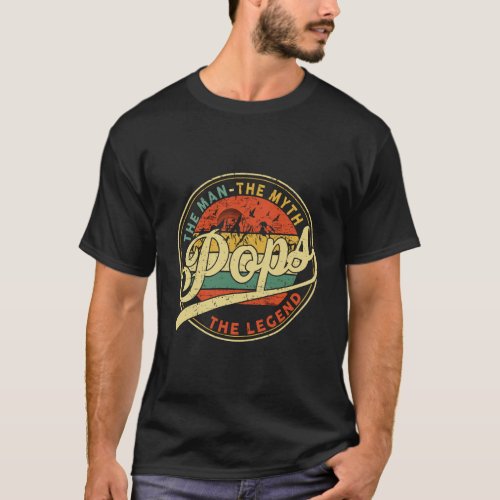 Vintage Pops Man Myth Legend Daddy Grandpa Gift Id T_Shirt