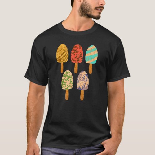 Vintage Popsicle Kulfi Ice Pop Ice Cream Bar Lolly T_Shirt