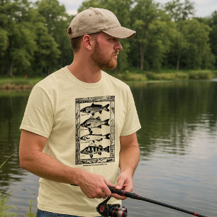 Vintage Popular Fresh-Water Fish by Louis Rhead T-Shirt