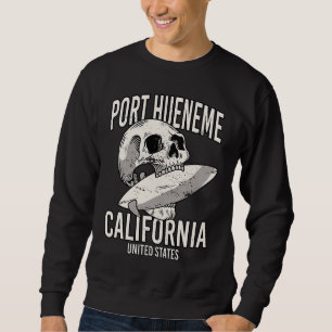 Vintage Port Hueneme Beach California CA Retro Sur Sweatshirt