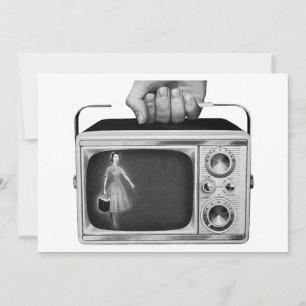 Vintage Portable Television Invitations
