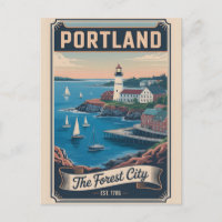 Vintage Portland Maine Retro Travel