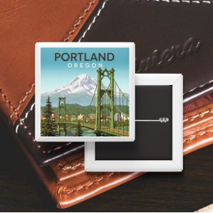 Vintage Portland Oregon Button