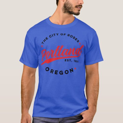 Vintage Portland Oregon City of Roses Retro USA 1 T_Shirt