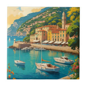 Vintage Portofino Genova Italy Ceramic Tile