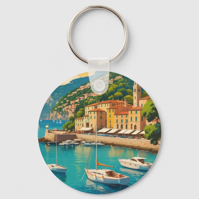 Vintage Portofino Genova Italy Keychain (Front)