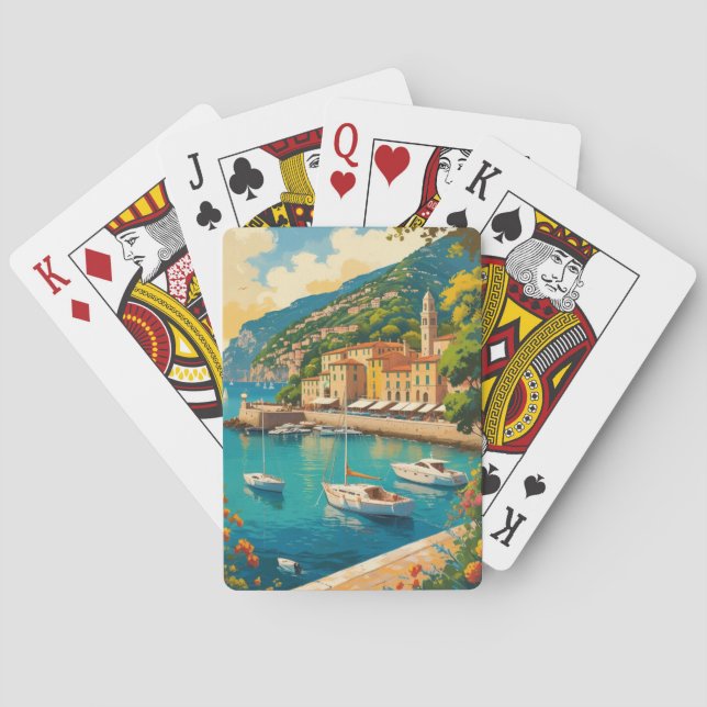 Vintage Portofino Genova Italy Poker Cards (Back)