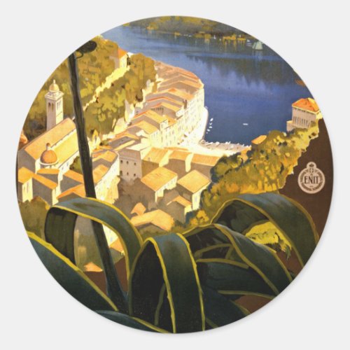 Vintage Portofino Italy Classic Round Sticker