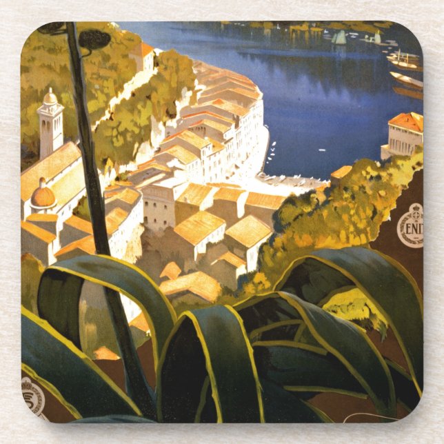 Vintage Portofino Italy Drink Coaster (Front)