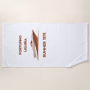 Vintage Portofino Liguria 1976 Luxury Beach Towel