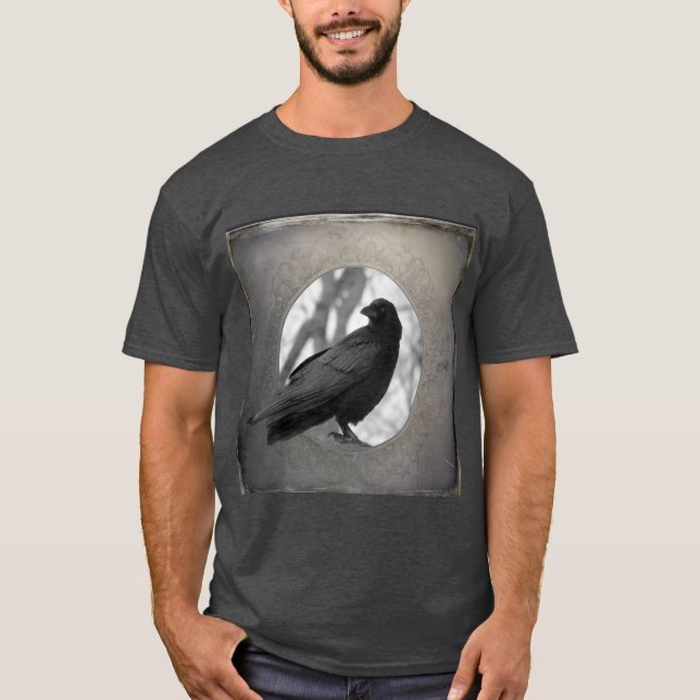 Vintage portrait Crow T-Shirt (Front)