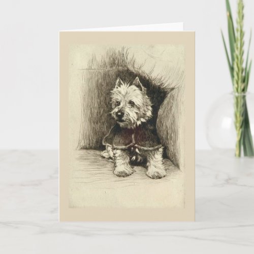 Vintage _ Portrait of a Westie Card