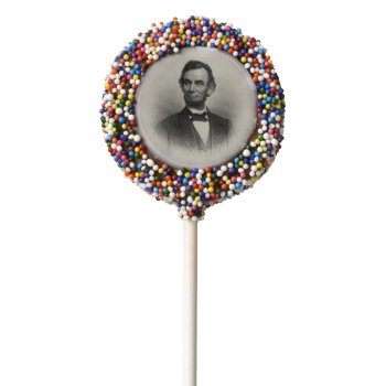 Vintage Portrait Of Abraham Lincoln Chocolate Dipped Oreo Pop by vintageworks at Zazzle