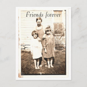 Vintage Portrait of Brothers and Sisters Postcard