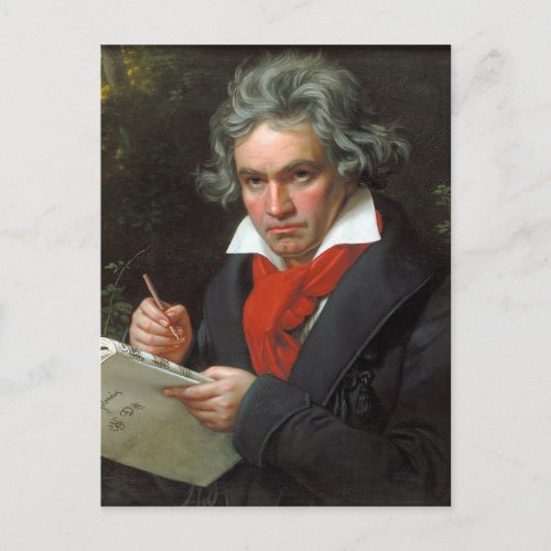 Vintage portrait of composer Ludwig von Beethoven Postcard