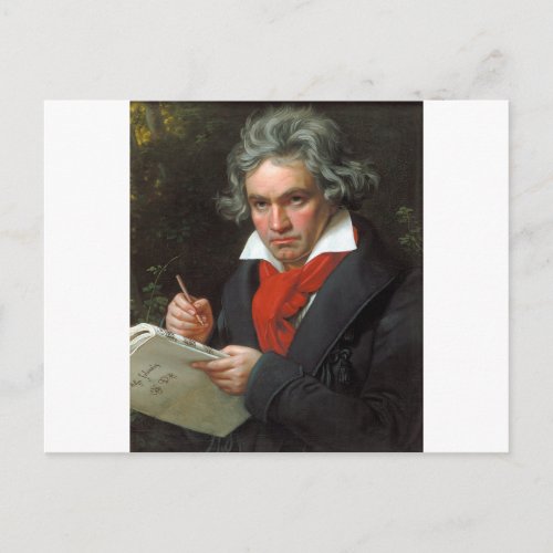 Vintage portrait of composer Ludwig von Beethoven Postcard