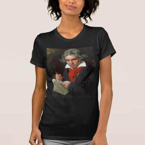 Vintage portrait of composer Ludwig von Beethoven T_Shirt
