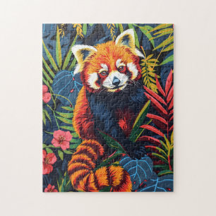 Vintage Portrait of the Red Panda Jigsaw Puzzle
