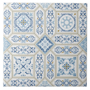 Vintage Portugal Azulejo traditional Ceramic Tile