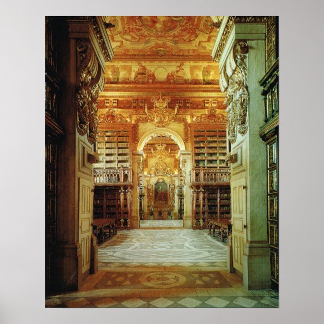 Vintage Portugal,  Coimbra, University library Poster (Front)