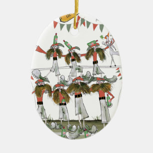 vintage portugal defense ceramic ornament