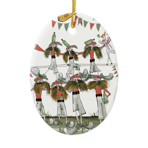vintage portugal defense ceramic ornament