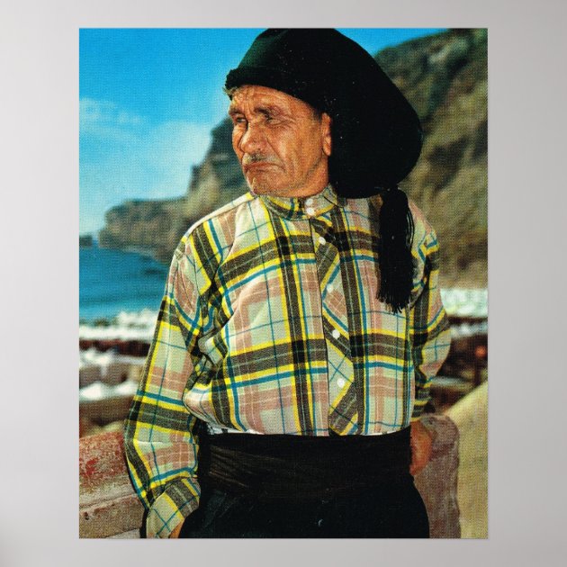 Vintage Portugal, Nazare, fisherman 