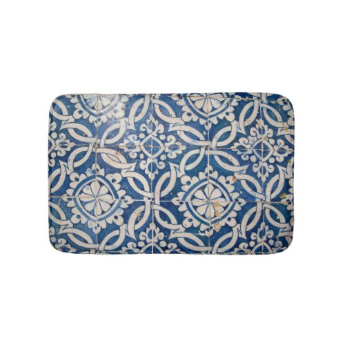 Vintage portuguese azulejo bathroom mat