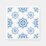 Vintage Portuguese Azulejo BLUE Tile Pattern Paper Napkins