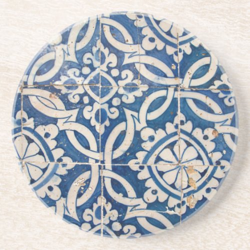 Vintage portuguese azulejo coaster