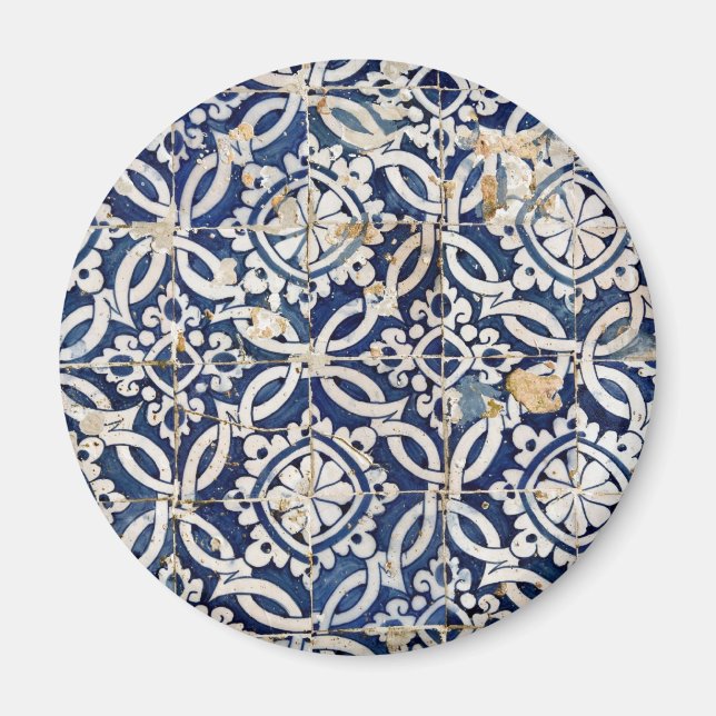 Vintage Portuguese Azulejo Magnet (Front)