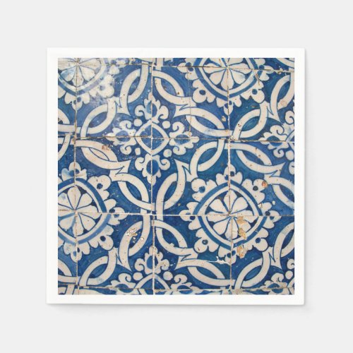 Vintage portuguese azulejo paper napkins