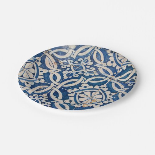 Vintage portuguese azulejo paper plates