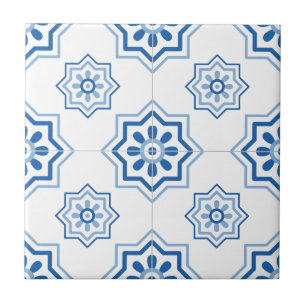 Vintage Portuguese Azulejo Tile Pattern