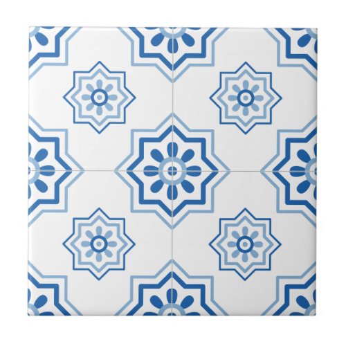 Vintage Portuguese Azulejo Tile Pattern