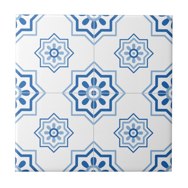 Vintage Portuguese Azulejo Tile Pattern (Front)