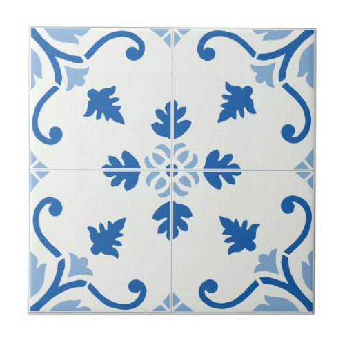 Vintage Portuguese Azulejo Tile Pattern